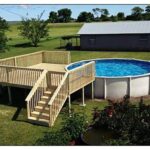 image of a pool deck on an above ground pool
